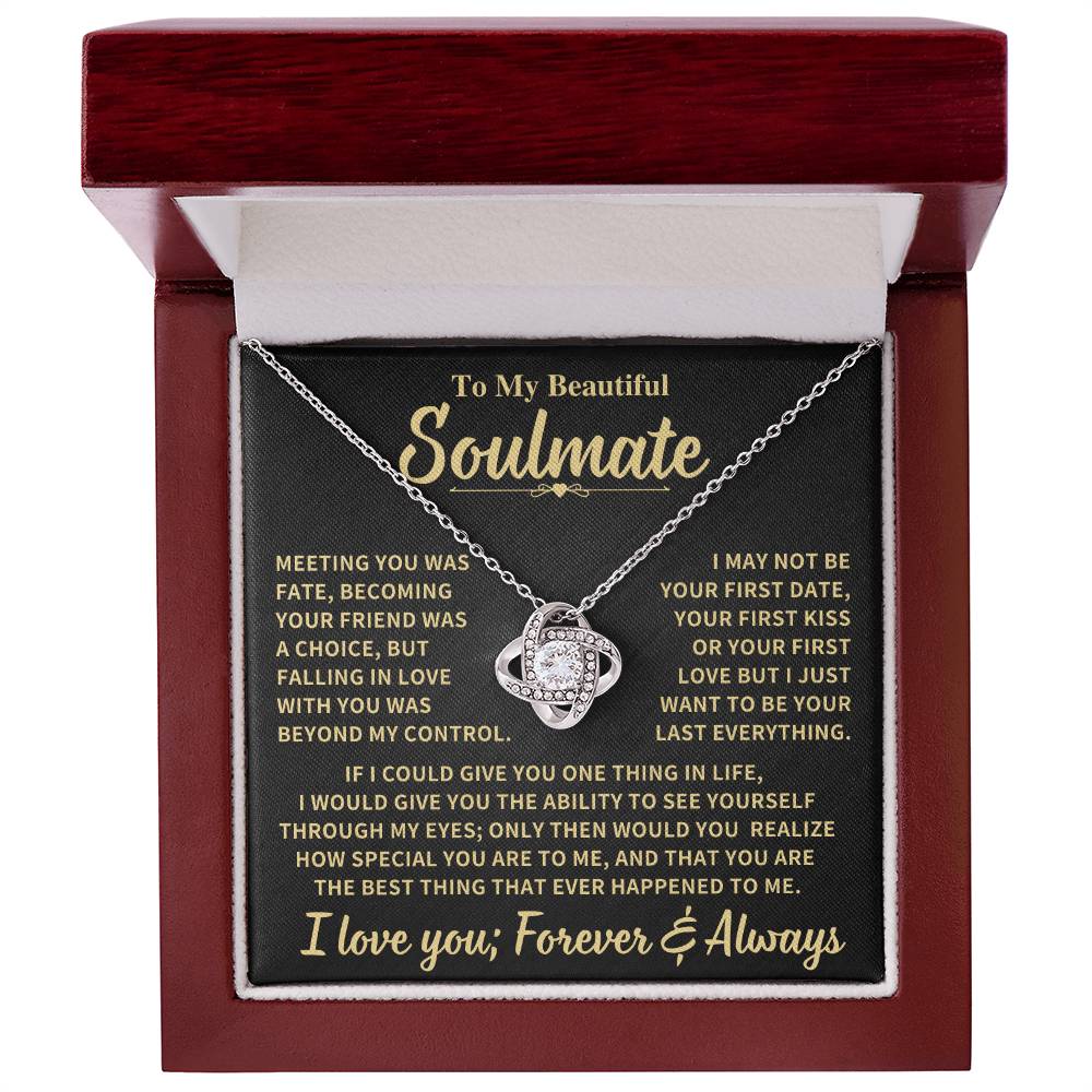 Beautiful Soulmate Gift, "Meeting you was fate" Jewelry