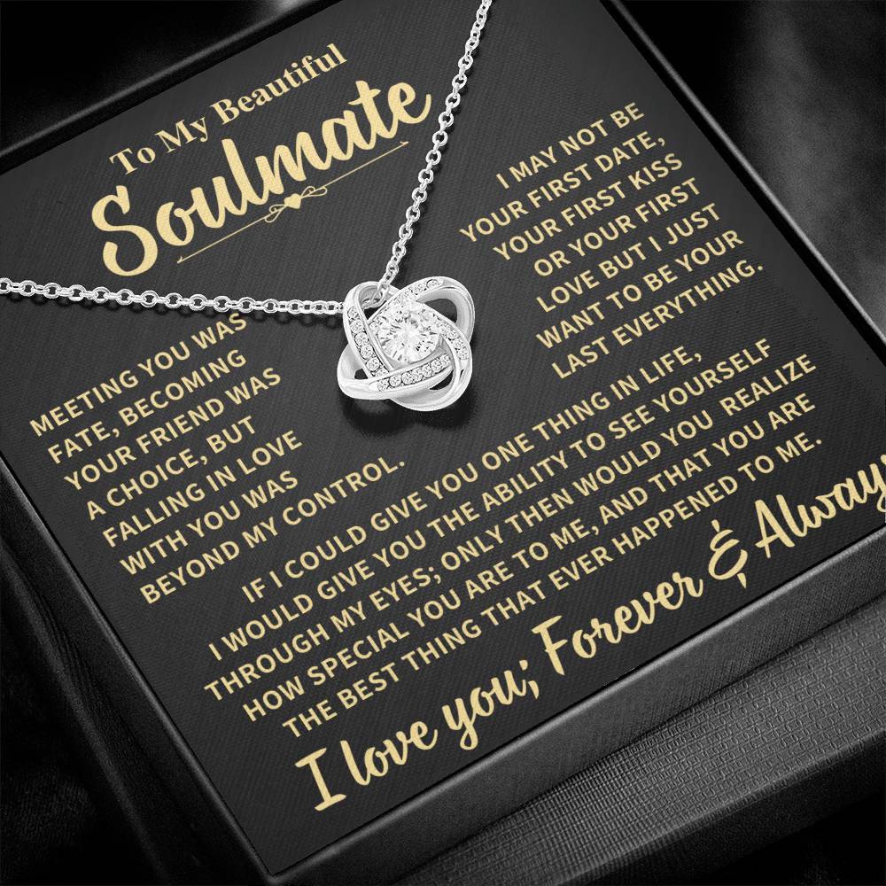 Beautiful Soulmate Gift, "Meeting you was fate" Jewelry