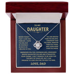 Daughter Gift From Dad, "Never Forget That I Love You" Jewelry