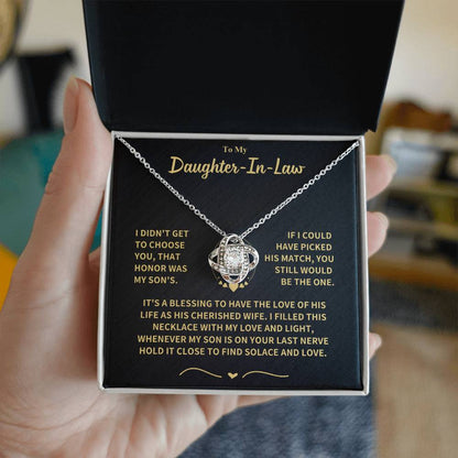Daughter-in-Law Gift-Love Knot Necklace Jewelry