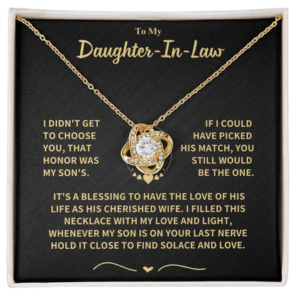 Daughter-in-Law Gift-Love Knot Necklace Jewelry