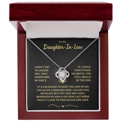 Daughter-in-Law Gift-Love Knot Necklace Jewelry