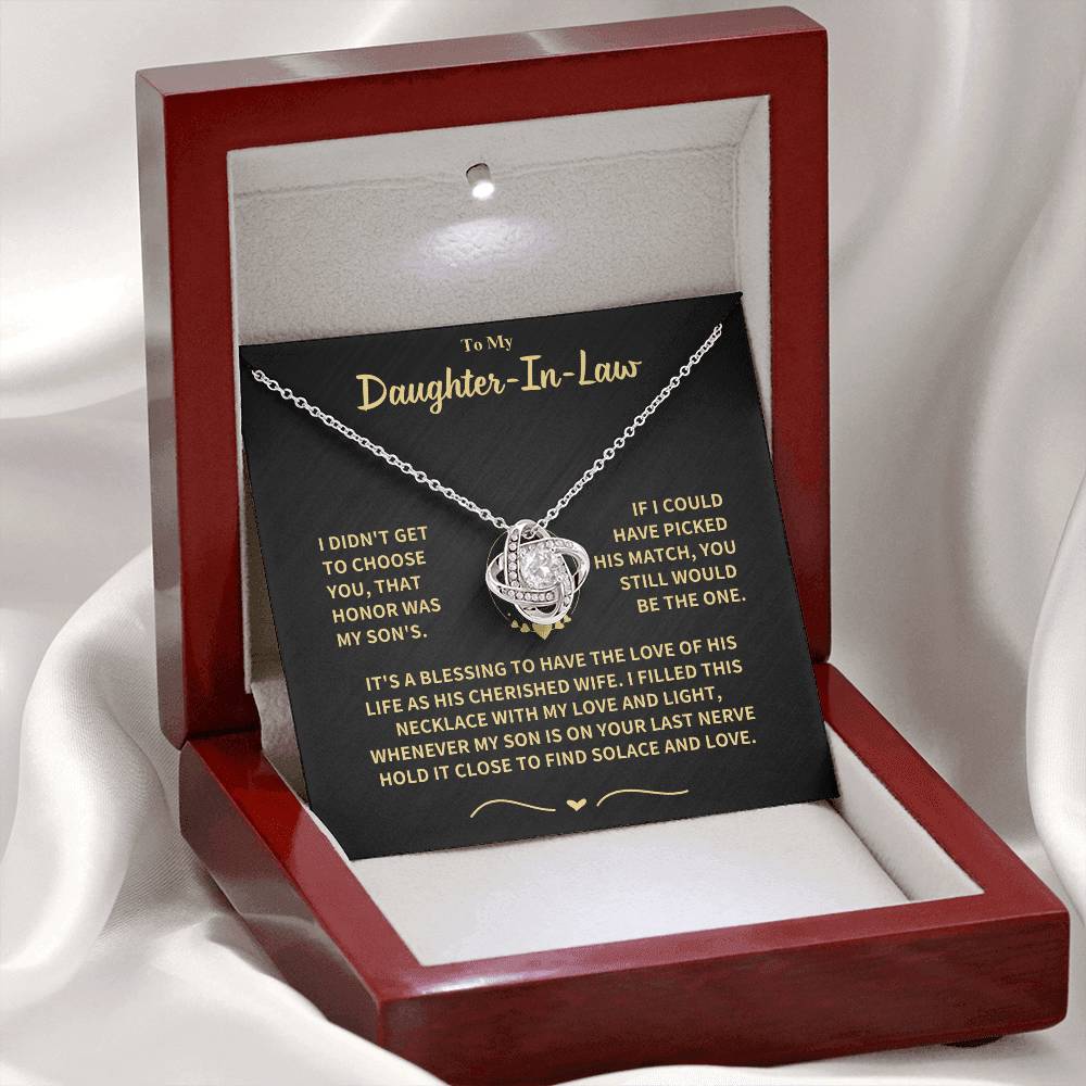 Daughter-in-Law Gift-Love Knot Necklace Jewelry