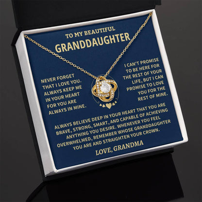Granddaughter Gift, From Grandma, "Never Forget That I Love You" Jewelry