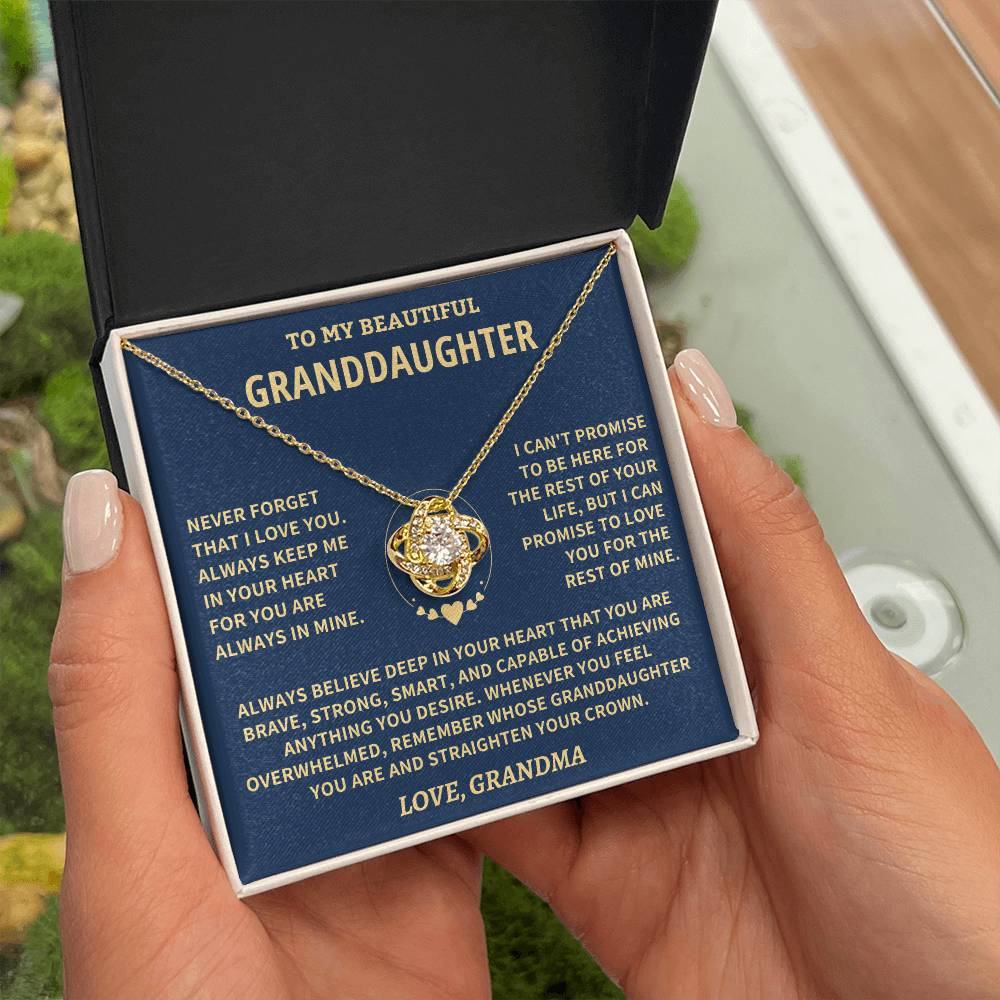 Granddaughter Gift, From Grandma, "Never Forget That I Love You" Jewelry