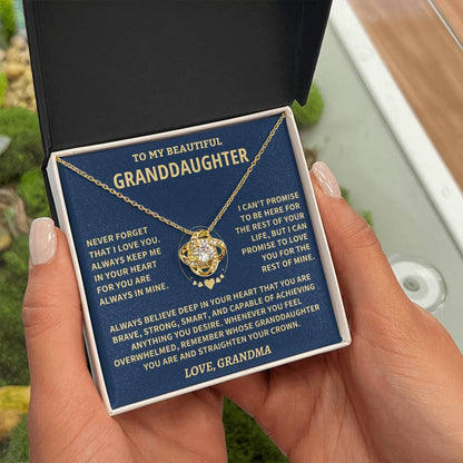 Granddaughter Gift, From Grandma, "Never Forget That I Love You" Jewelry