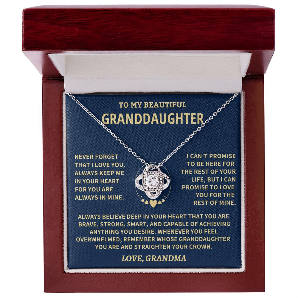 Granddaughter Gift, From Grandma, "Never Forget That I Love You" Jewelry