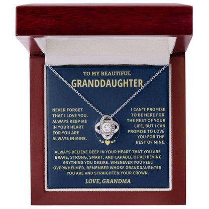 Granddaughter Gift, From Grandma, "Never Forget That I Love You" Jewelry