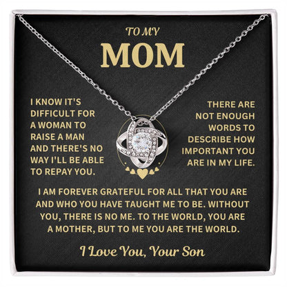 Mom Gift-Forever Grateful-From Son Jewelry