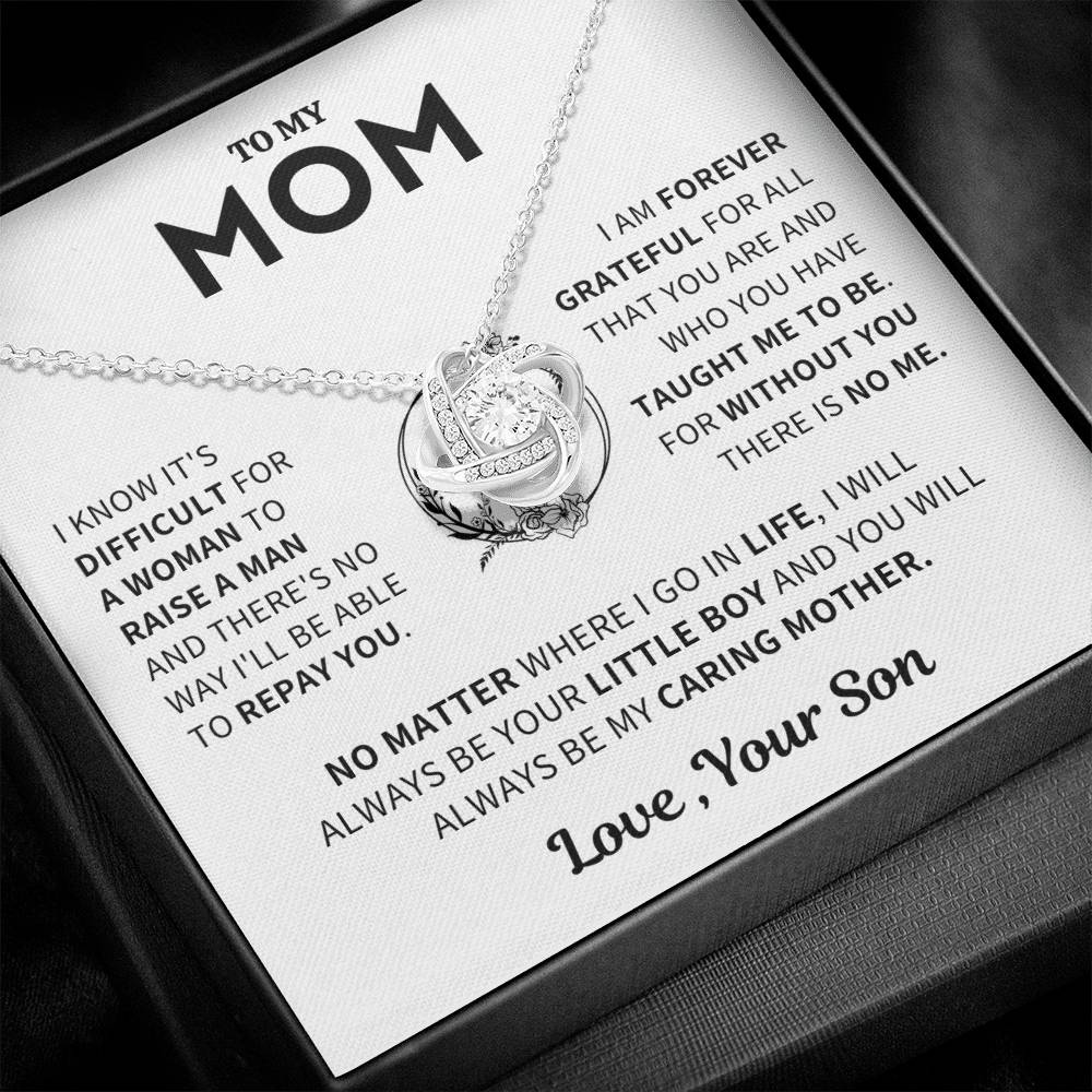 Mom Gift From Son- Forever Grateful Necklace Jewelry