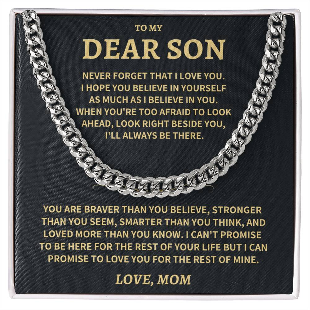 Son Gift-Believe In Yourself-From Mom Jewelry