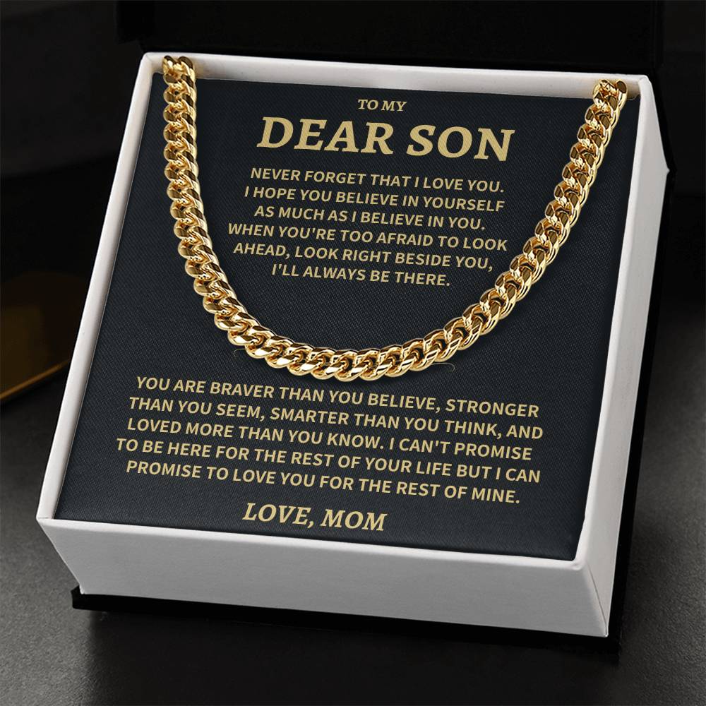 Son Gift-Believe In Yourself-From Mom Jewelry