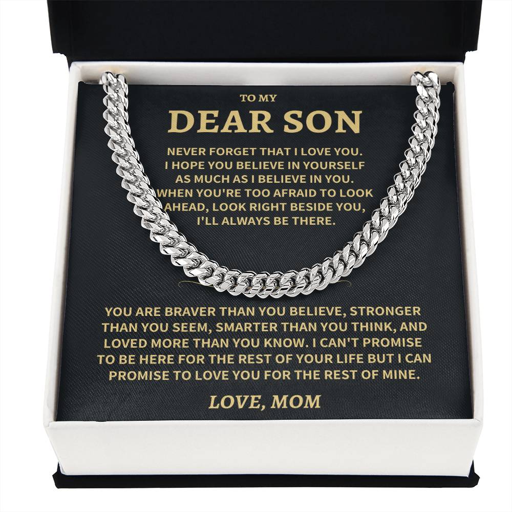 Son Gift-Believe In Yourself-From Mom Jewelry