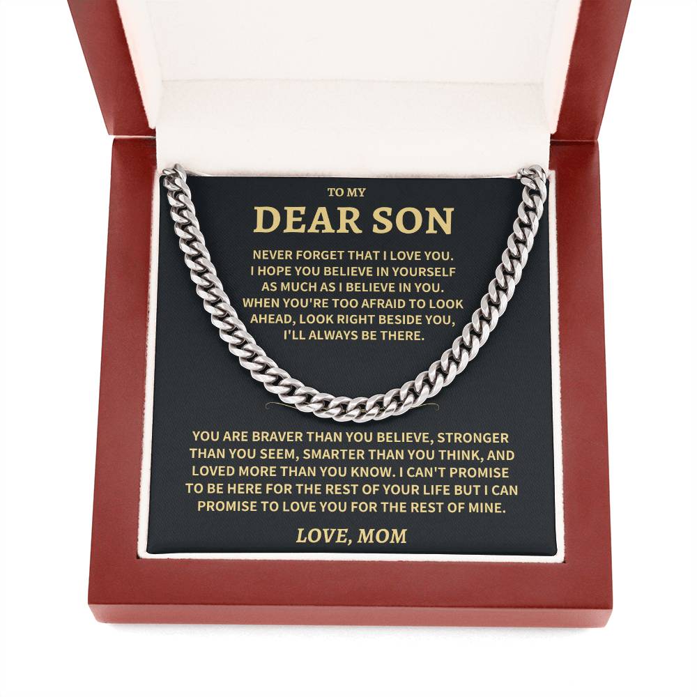 Son Gift-Believe In Yourself-From Mom Jewelry