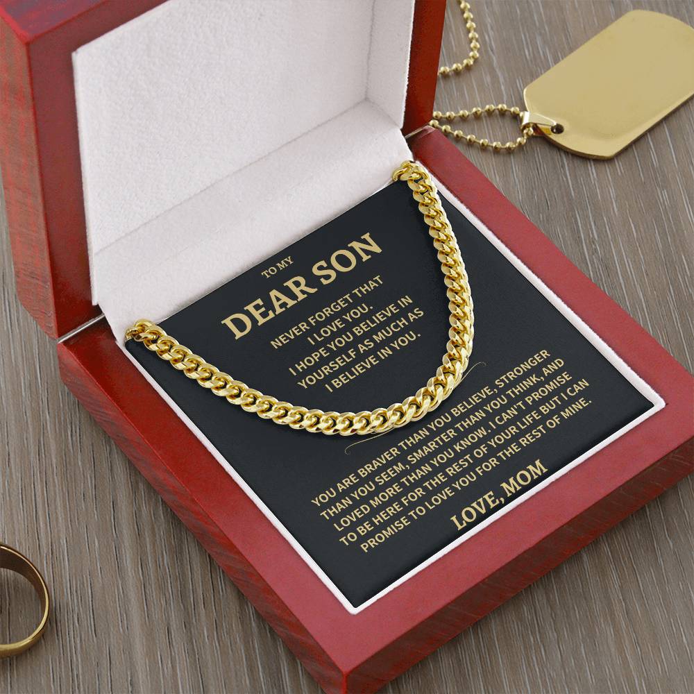 Son Gift-Believe in Yourself-From Mom Jewelry