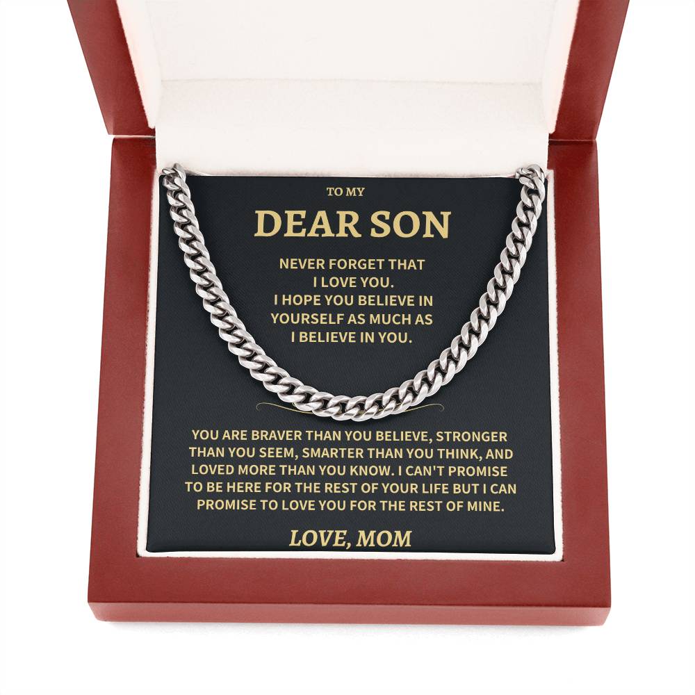 Son Gift-Believe in Yourself-From Mom Jewelry