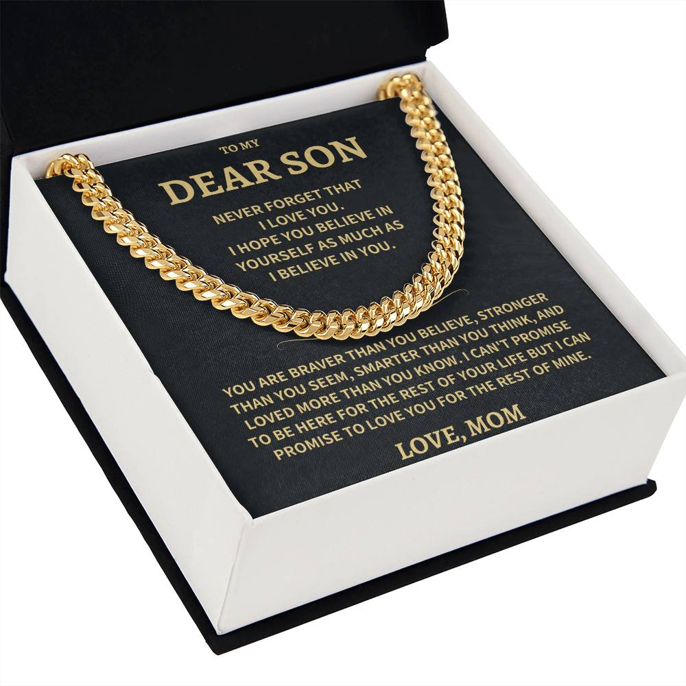 Son Gift-Believe in Yourself-From Mom Jewelry