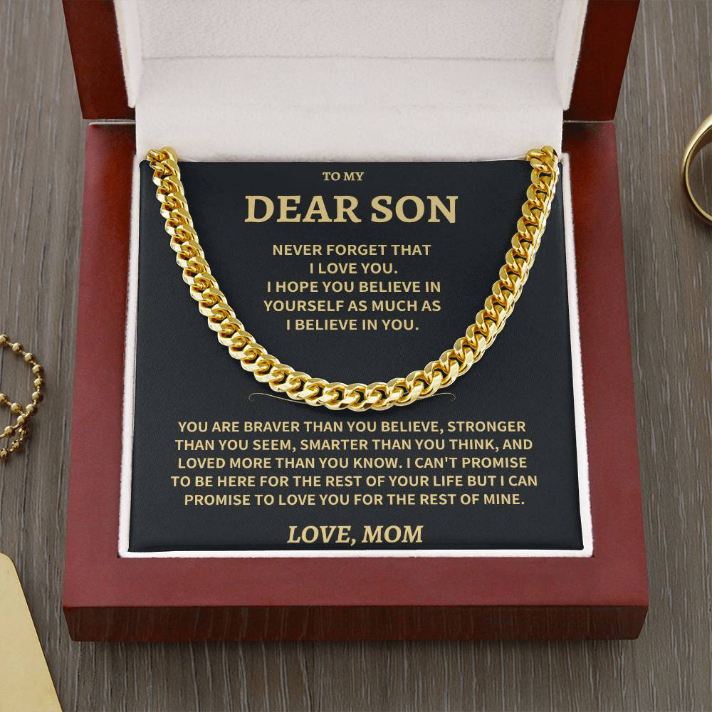 Son Gift-Believe in Yourself-From Mom Jewelry