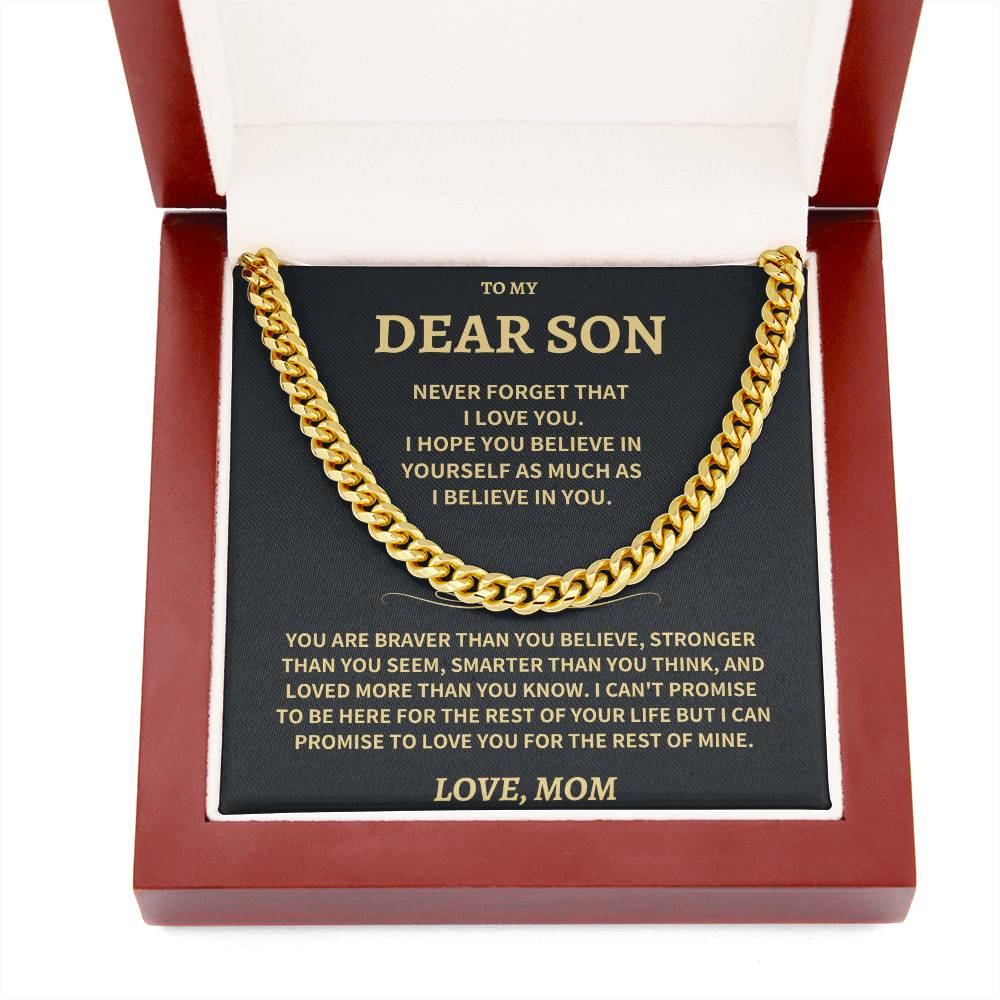 Son Gift-Believe in Yourself-From Mom Jewelry