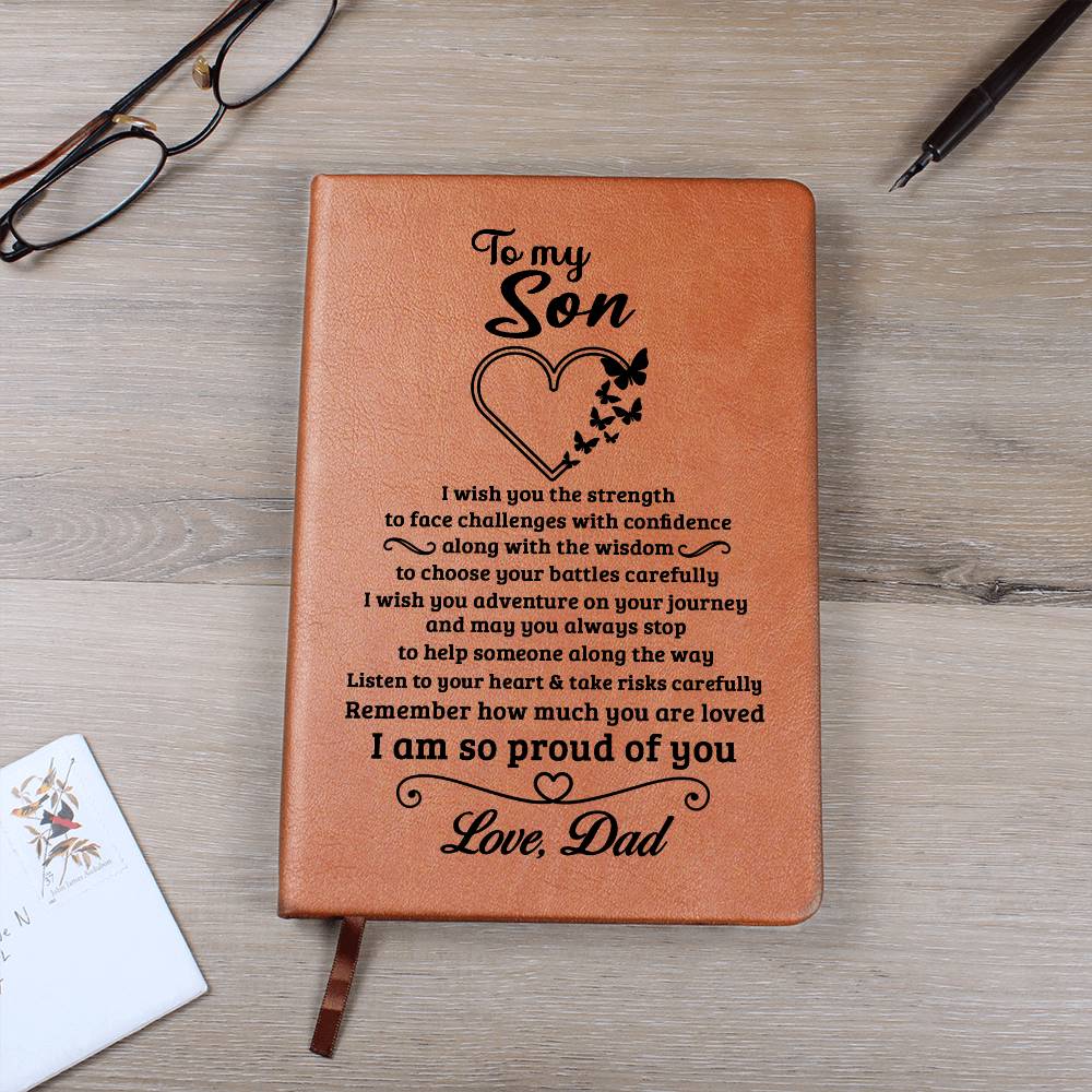 Son  Gift From Dad, "Proud Of You", Graphic Journal Jewelry