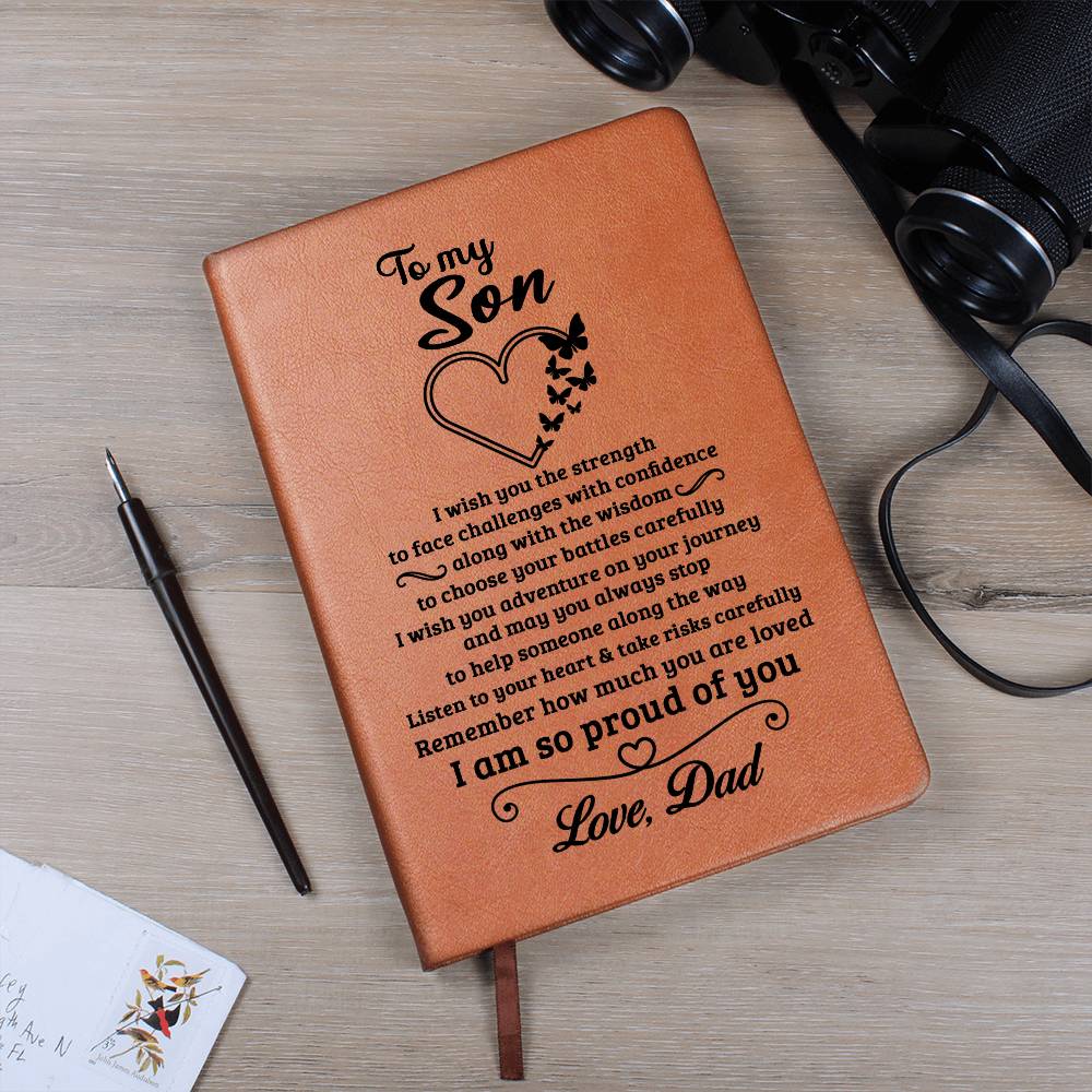 Son  Gift From Dad, "Proud Of You", Graphic Journal Jewelry