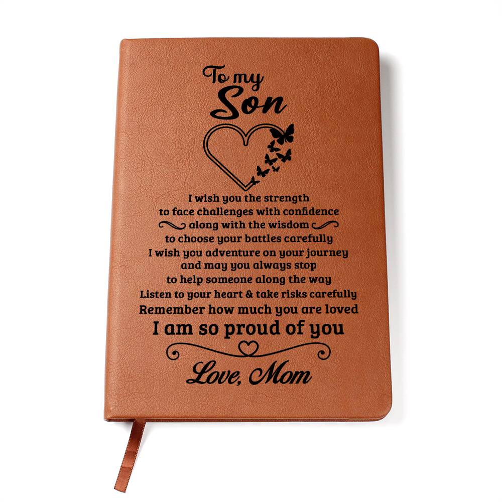 Son Gift From Mom, "Proud Of You", Graphic Journal Jewelry