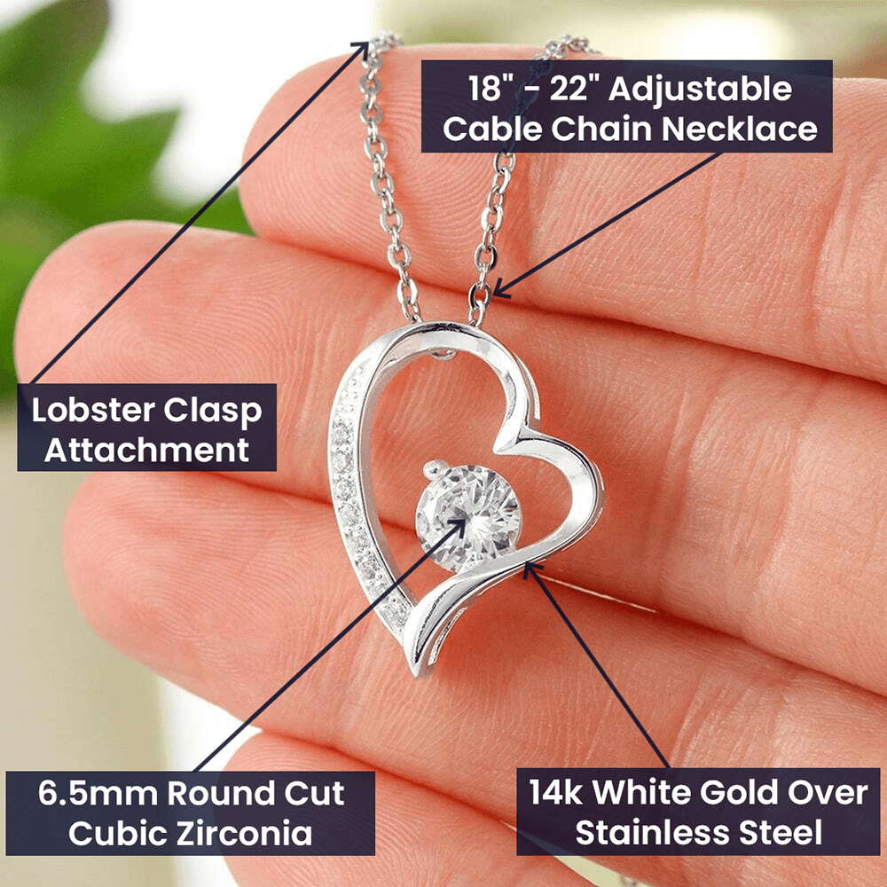 To My Beautiful Soulmate Gift, "Meeting You Was Fate" Heart Necklace Jewelry