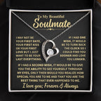 To My Soulmate Gift,"Forever and Always" Heart Necklace Jewelry