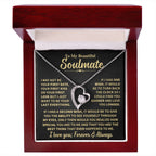 To My Soulmate Gift,"Forever and Always" Heart Necklace Jewelry