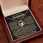 To My Soulmate Gift,"Forever and Always" Heart Necklace Jewelry