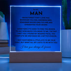 My Man Gift, "Straighten Crown"  Acrylic Plaque plaque