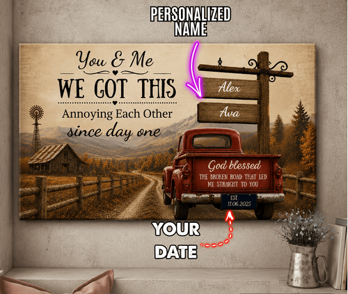 Rustic relationship keepsake celebrating love and laughter