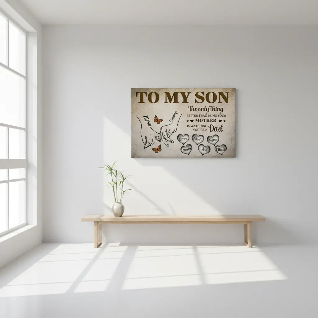 to my son wall art mom to son motherhood message