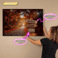 Personalized Couples Canvas Wall Art | Custom Name Signpost Canvas wall art