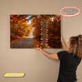 Personalized Family Autumn Canvas | Custom Family Name Sign Wall Art | Fall Foliage Family Canvas |  Personalized Home Gift Wall Art