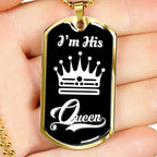 LUXURY DOG TAG NECKLACE BUNDLE; I Am His Queen and I Am Her King