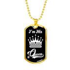 LUXURY DOG TAG NECKLACE BUNDLE; I Am His Queen and I Am Her King